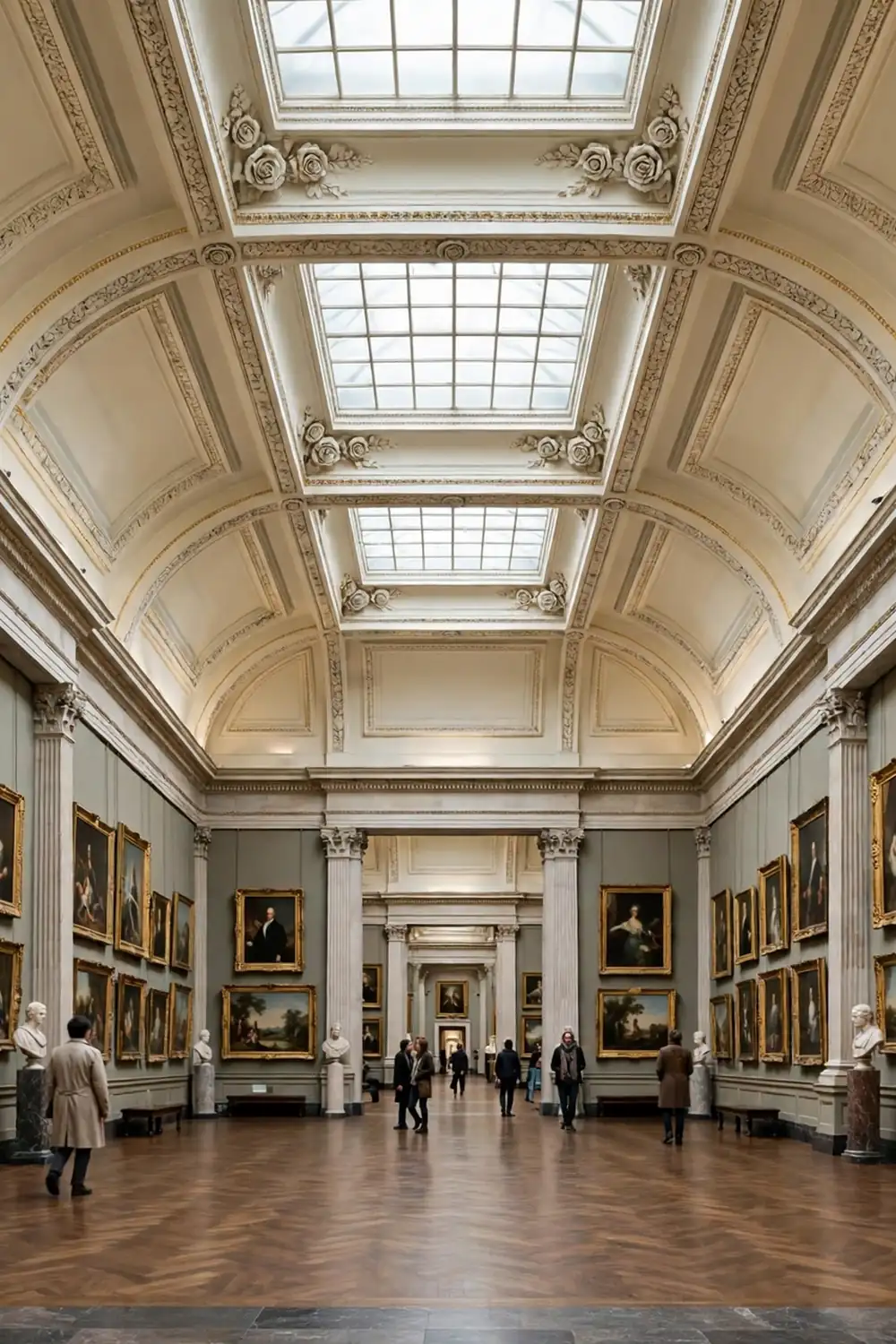 Elegant interior of a grand London gallery